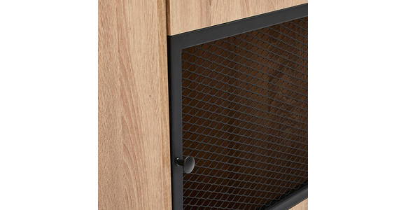 GARDEROBENSCHRANK 50/190/41 cm - Schwarz/Sonoma Eiche, MODERN, Holzwerkstoff/Metall (50/190/41cm) - Novel