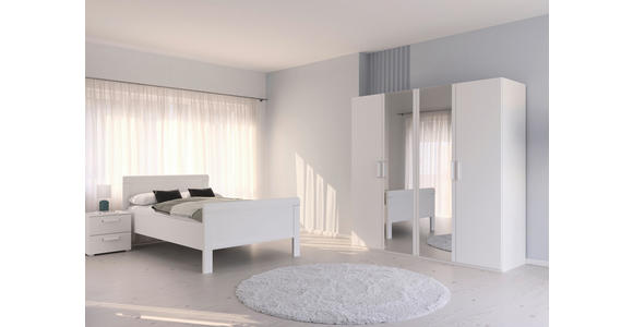 BETT 180/200 cm  in Weiß  - Weiß, Design, Holzwerkstoff (180/200cm) - Novel