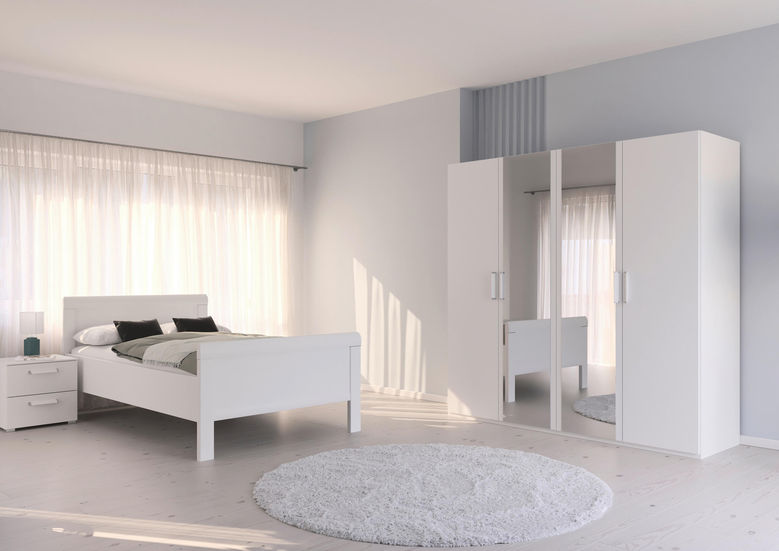 BETT 140/200 cm  in Weiß  - Weiß, Design (140/200cm) - Novel