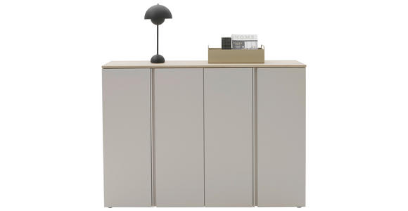 SCHUHSCHRANK 158,2/113,2/34 cm  - Kaschmir/Eichefarben, Design, Holzwerkstoff/Kunststoff (158,2/113,2/34cm) - Voleo