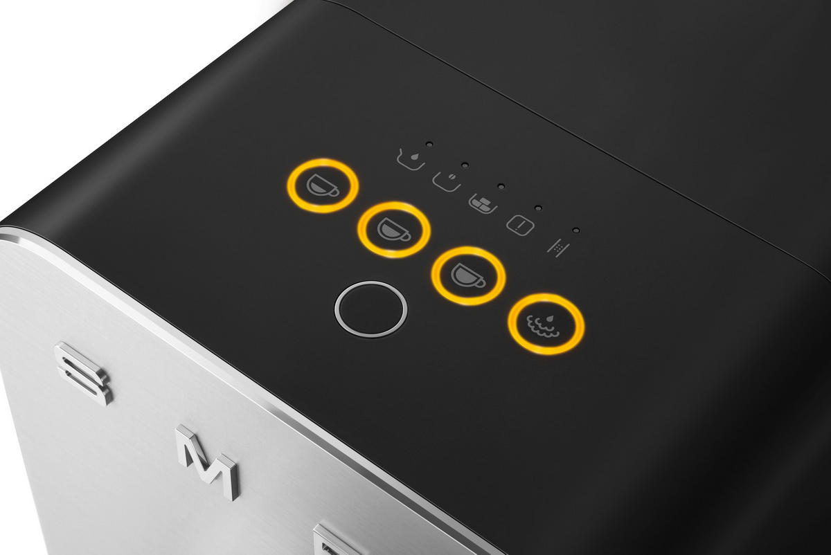 KAFFEEVOLLAUTOMAT 50'S STYLE  - Edelstahlfarben/Schwarz, Basics, Kunststoff/Metall (18/33,6/43,3cm) - SMEG