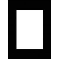 PASSEPARTOUT in Schwarz  - Schwarz, Basics, Papier (13/18/0,1cm)