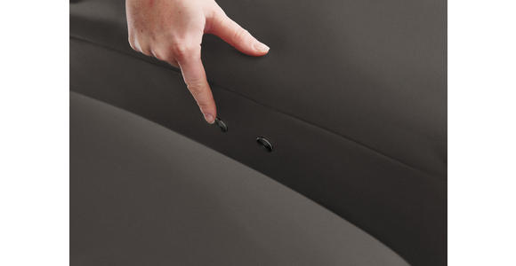 3-SITZER-SOFA Latina in Echtleder Mokka   - Alufarben/Mokka, Design, Leder/Metall (190/82/99cm) - Dieter Knoll