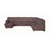 WOHNLANDSCHAFT Braun Echtleder  - Alufarben/Braun, KONVENTIONELL, Leder/Metall (165/329/239cm) - Beldomo Premium