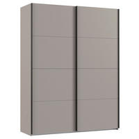 SCHWEBETÜRENSCHRANK  in Grau, Sahara  - Schwarz/Grau, KONVENTIONELL, Holzwerkstoff/Metall (180/236/65cm) - Carryhome