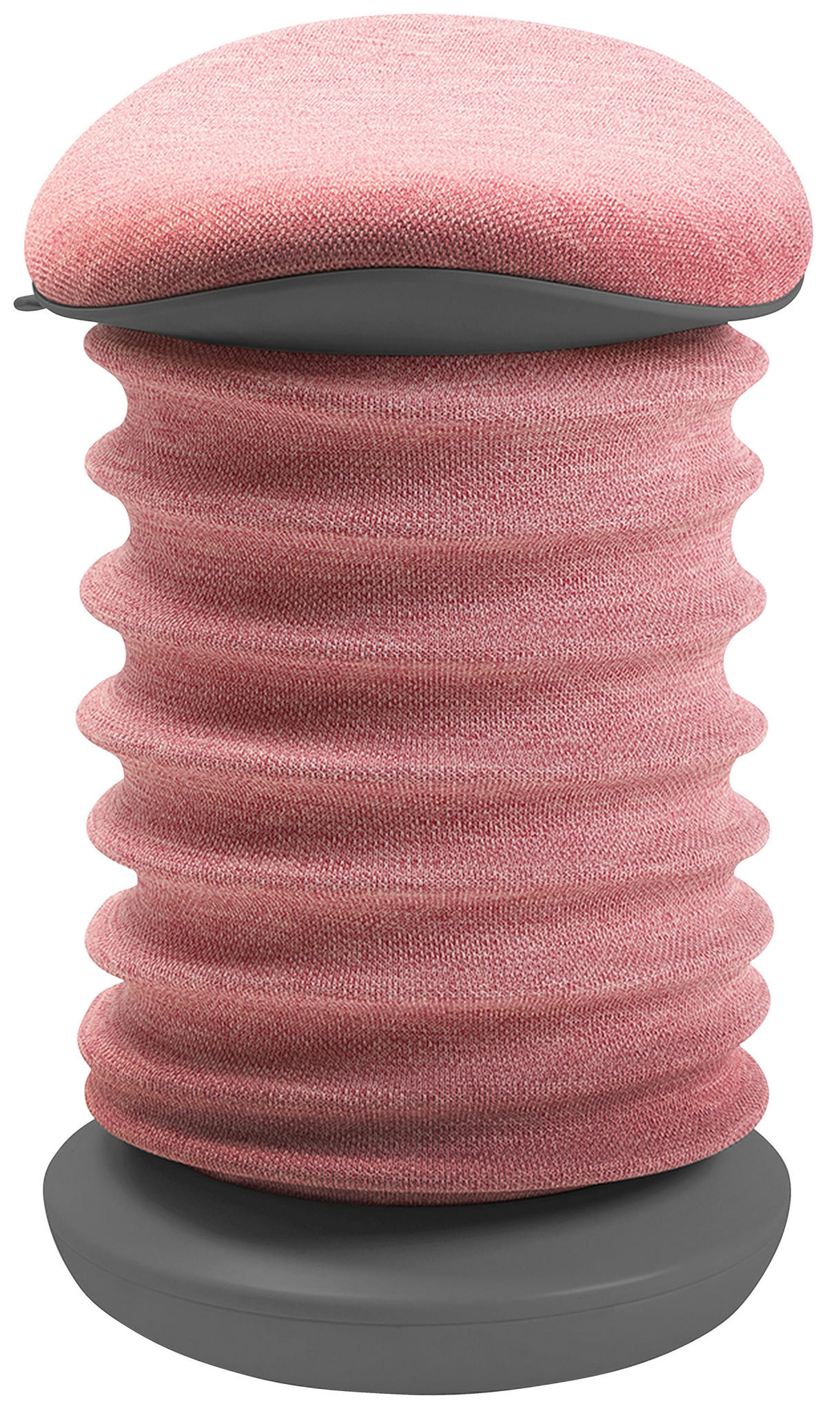 BÜROHOCKER Grau, Rosa  - Rosa/Grau, Design, Kunststoff/Textil (37,5/53-64/36cm) - Topstar