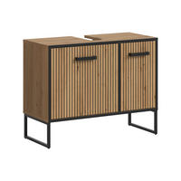 TVÄTTSTÄLLSUNDERSKÅP 80/63/36 cm  - ek Artisan/svart, Trend, metall/trämaterial (80/63/36cm) - MID.YOU