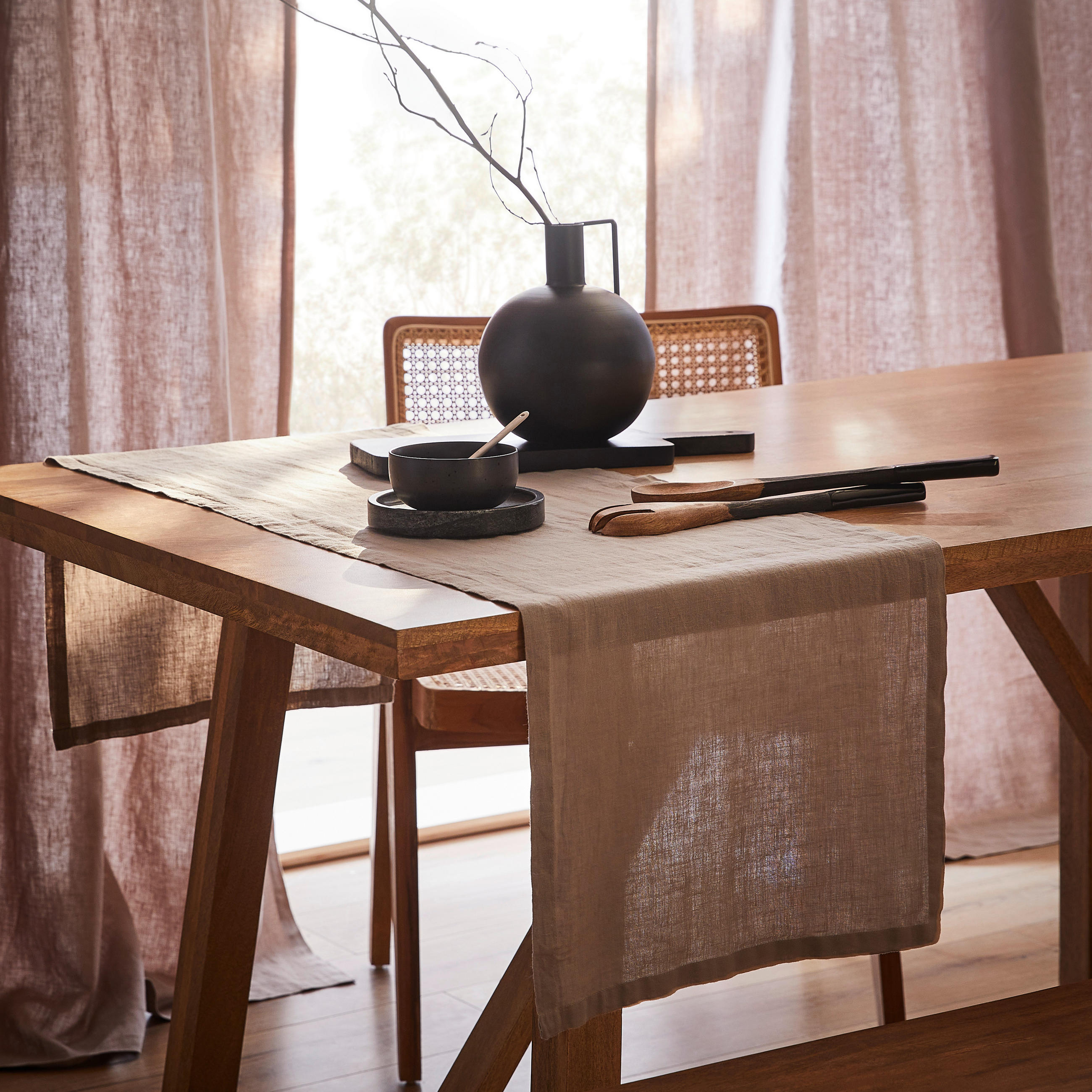 LEINEN-TISCHLÄUFER 40/150 cm - Hellgrau, Trend, Textil (40/150cm) - Ambiente