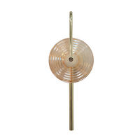 WANDLEUCHTE - Bernsteinfarben, Design, Glas (52/16/20cm)