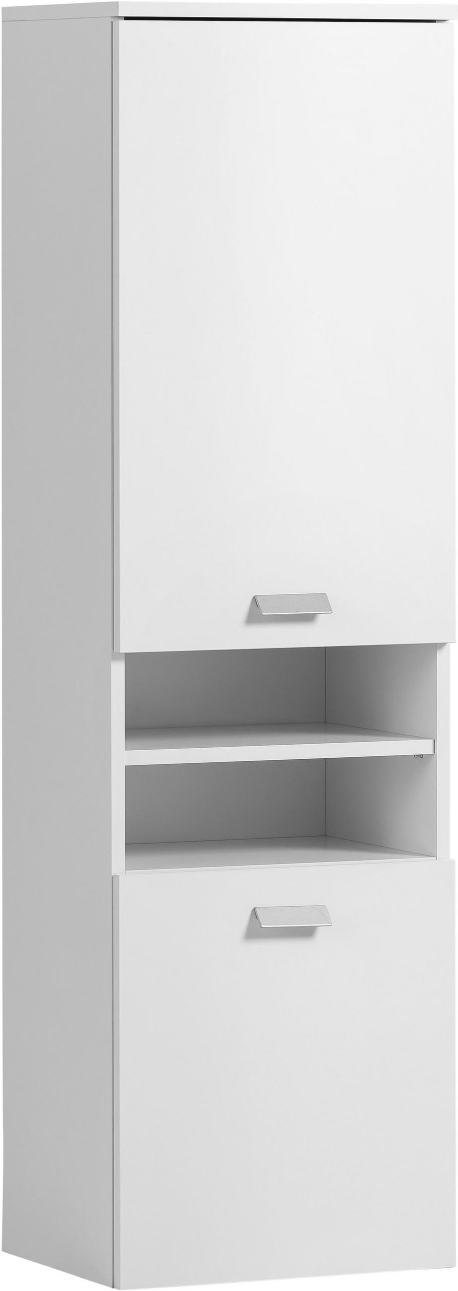 MIDISCHRANK 40,3/138,3/32 cm  - Silberfarben/Weiß, MODERN, Holzwerkstoff/Metall (40,3/138,3/32cm) - Stylife