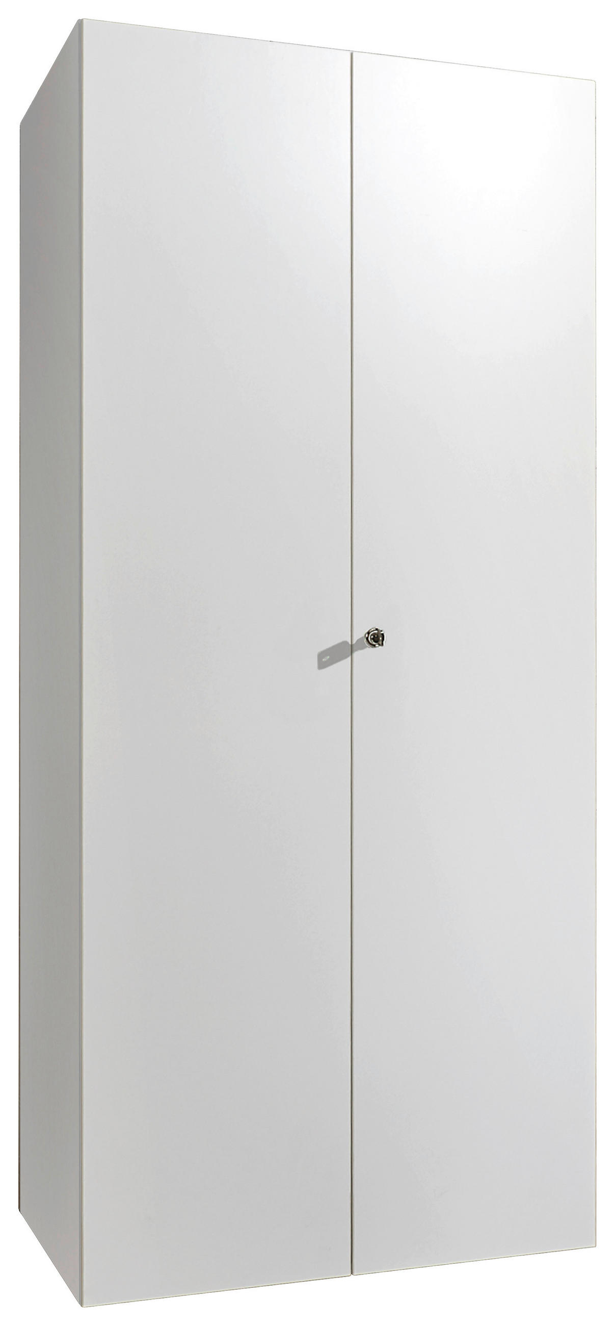 MEHRZWECKSCHRANK Weiß - Alufarben/Weiß, KONVENTIONELL, Holzwerkstoff/Kunststoff (80/185/54cm) - Xora