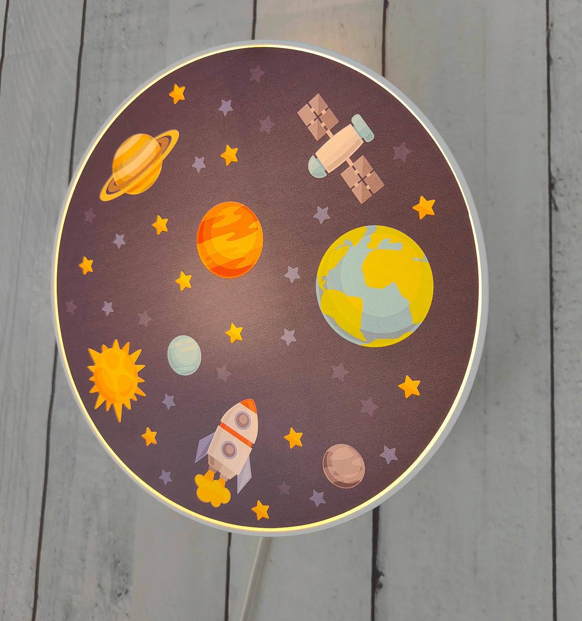 KINDERWANDLEUCHTE 25/25/8 cm   - Weiß, Basics, Kunststoff (25/25/8cm)