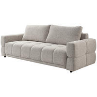 BÄDDSOFFA i greige  - greige/svart, Design, textil/plast (241/72-88/101cm) - Stylife