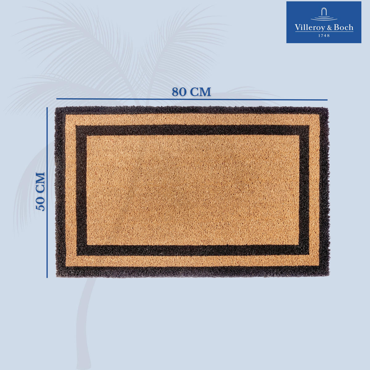 FUSSMATTE  50/80 cm  Schwarz, Hellbraun  geometrisch  - Hellbraun/Schwarz, Basics, Kunststoff/Textil (50/80cm) - Villeroy & Boch