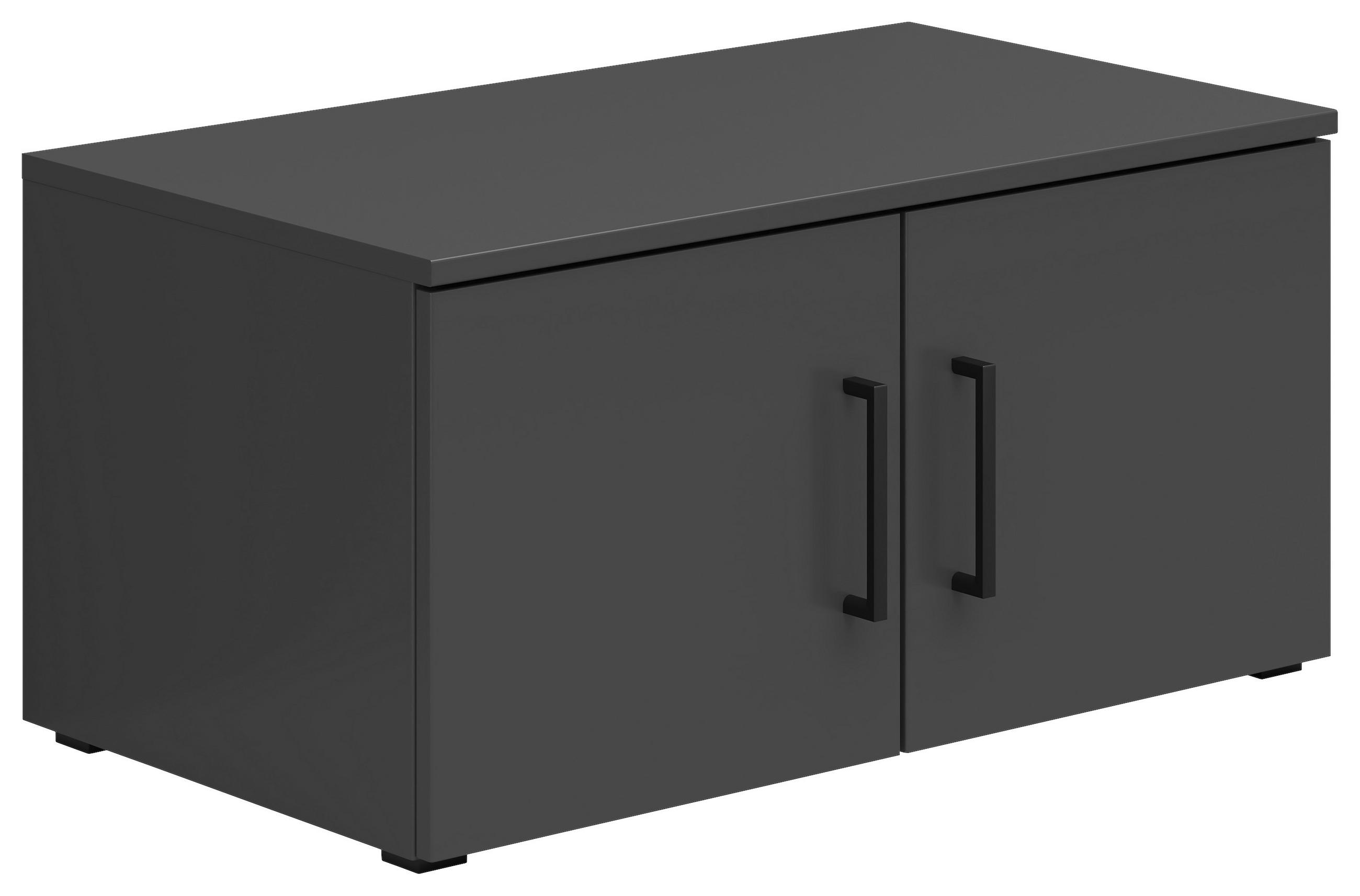 SZEKRÉNYRÁTÉT - grafitszürke/fekete, Modern, műanyag/faalapú anyag (70/35/40cm) - Carryhome