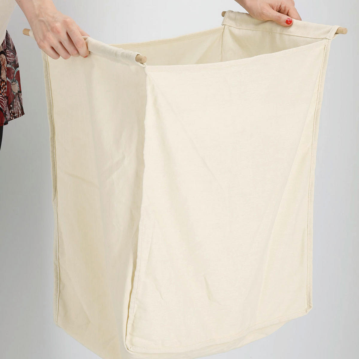 WÄSCHESAMMLER - Naturfarben, Basics, Holz (53,5/33/61cm) - Zeller Present