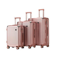Set Valize De Călătorie - auriu rose, Design, plastic/metal - Novel