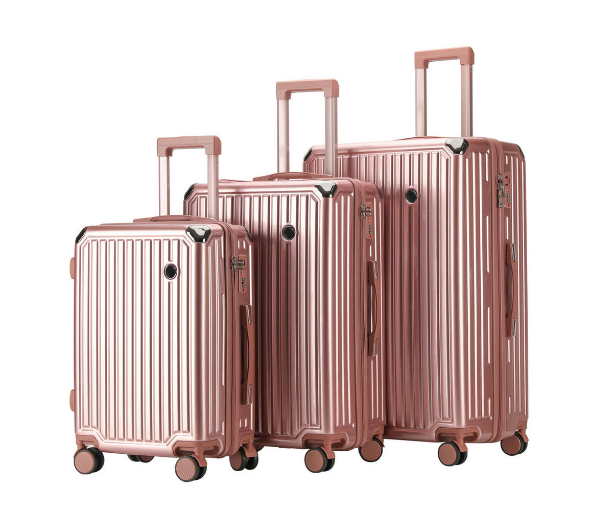 Set Valize De Călătorie - auriu rose, Design, plastic/metal - Novel