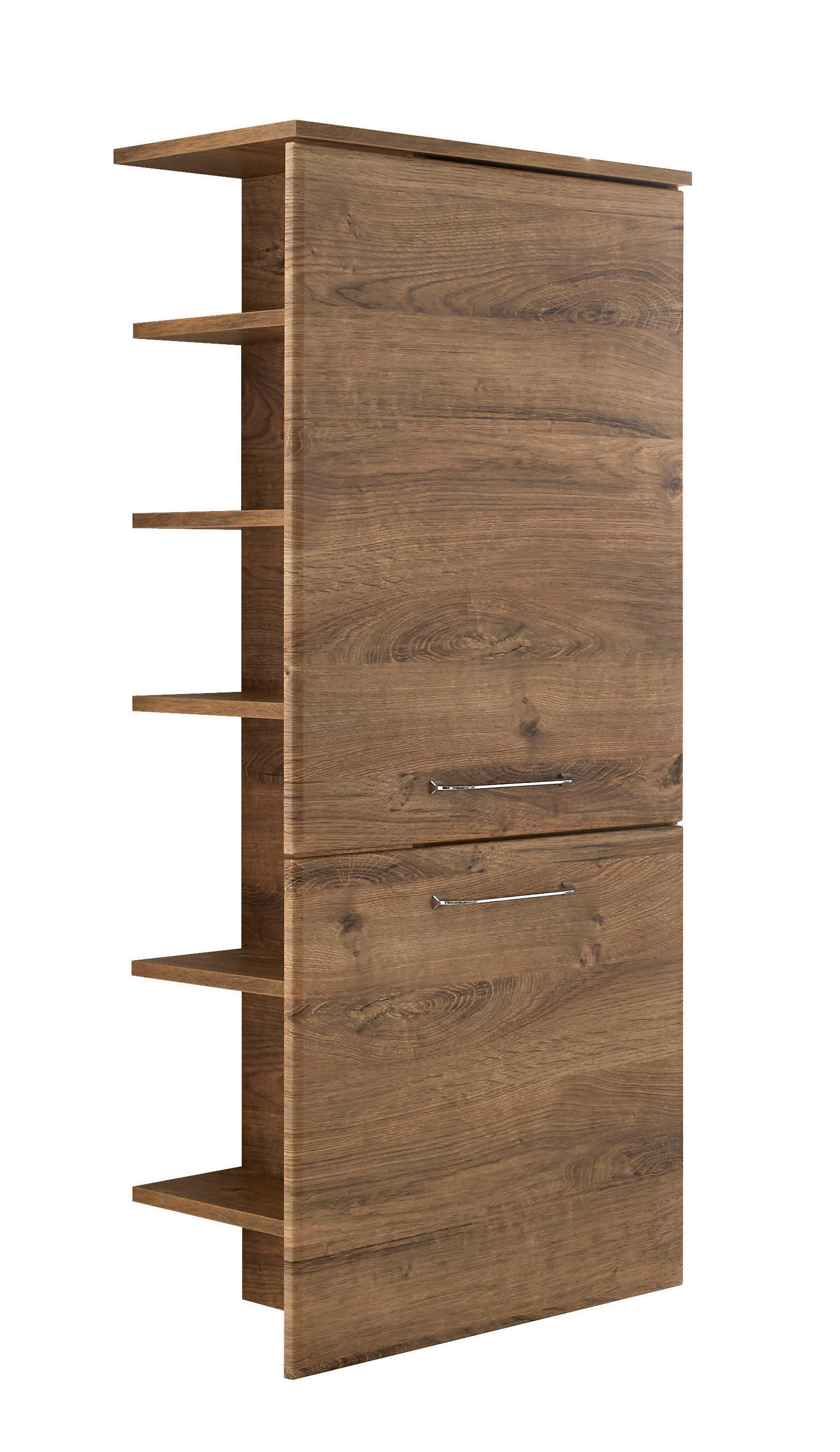 MIDISZEKRÉNY 50/123/33 cm - krómszínű/tölgyfa színű, Konventionell, faalapú anyag/Üveg (50/123/33cm) - Xora