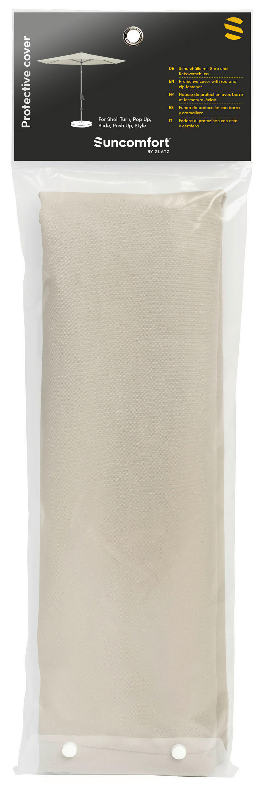 SCHUTZHÜLLE Champagner   - Champagner, Basics, Textil (30-60/188cm) - Suncomfort by Glatz