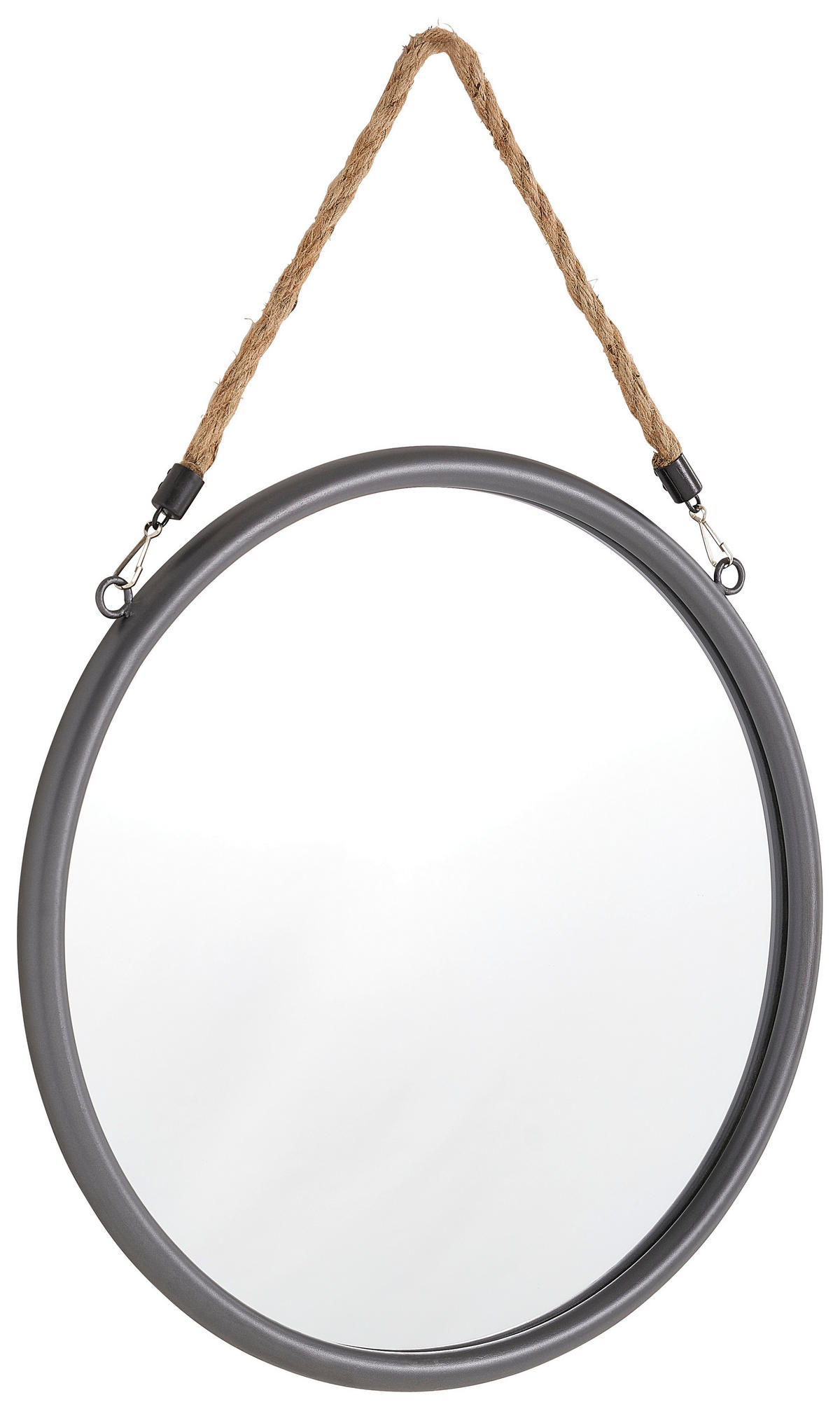 STENSKO OGLEDALO, 40/40/2 cm steklo, tekstil  - srebrne barve/črna, Trend, kovina/steklo (40/40/2cm) - Landscape