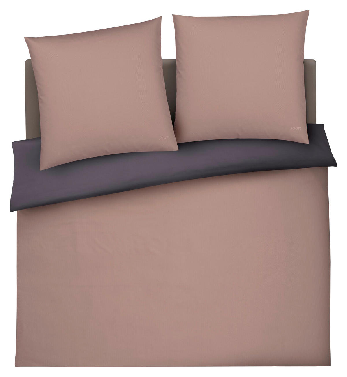 WENDEBETTWÄSCHE Joop! Micro Pattern Makosatin 200/200 cm  - Braun, Basics, Textil (200/200cm) - Joop!
