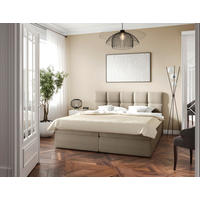 BOXBETT 160/200 cm  in Beige  - Beige/Schwarz, MODERN, Holz/Kunststoff (160/200cm) - MID.YOU
