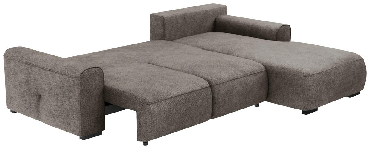 ECKSOFA Greige Chenille  - Greige/Grau, KONVENTIONELL, Kunststoff/Textil (293/205cm) - Carryhome