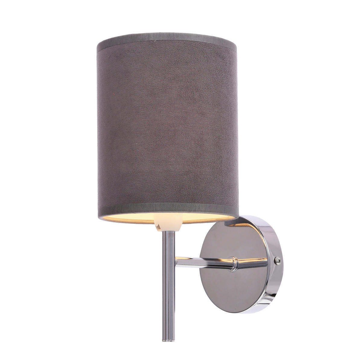 VÄGGLAMPA Yan 12/15/24 cm   - kromfärg/grafitfärgad, Klassisk, metall/plast (12/15/24cm)