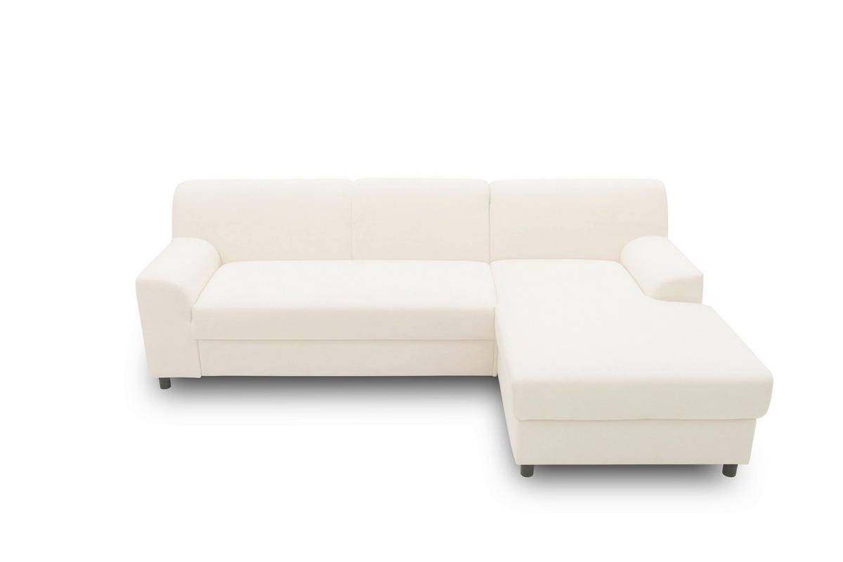 ECKSOFA CAPRI 2 Creme Mikrofaser Zierkissen  - Creme/Schwarz, Basics, Kunststoff/Textil (241/146cm) - MID.YOU