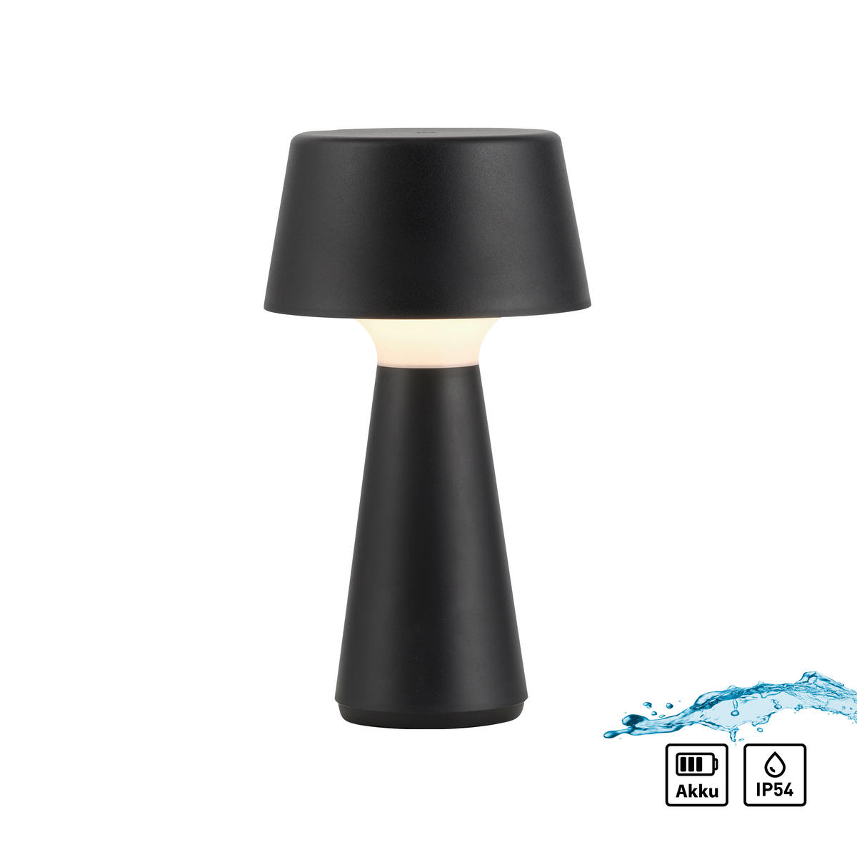 NAMIZNA SVETILKA ZA POLNJENJE     16/16/28,9 cm          - črna, Trend, umetna masa (16/16/28,9cm)