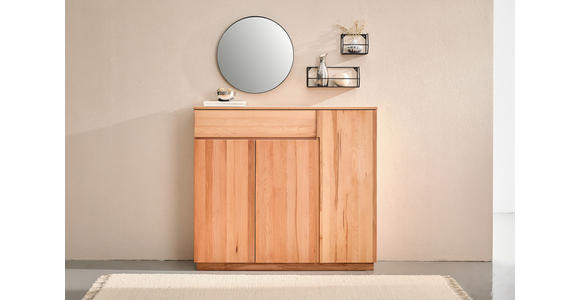 SCHUHSCHRANK 135,2/121/38,2 cm  - Kernbuche, KONVENTIONELL, Holz (135,2/121/38,2cm) - Linea Natura