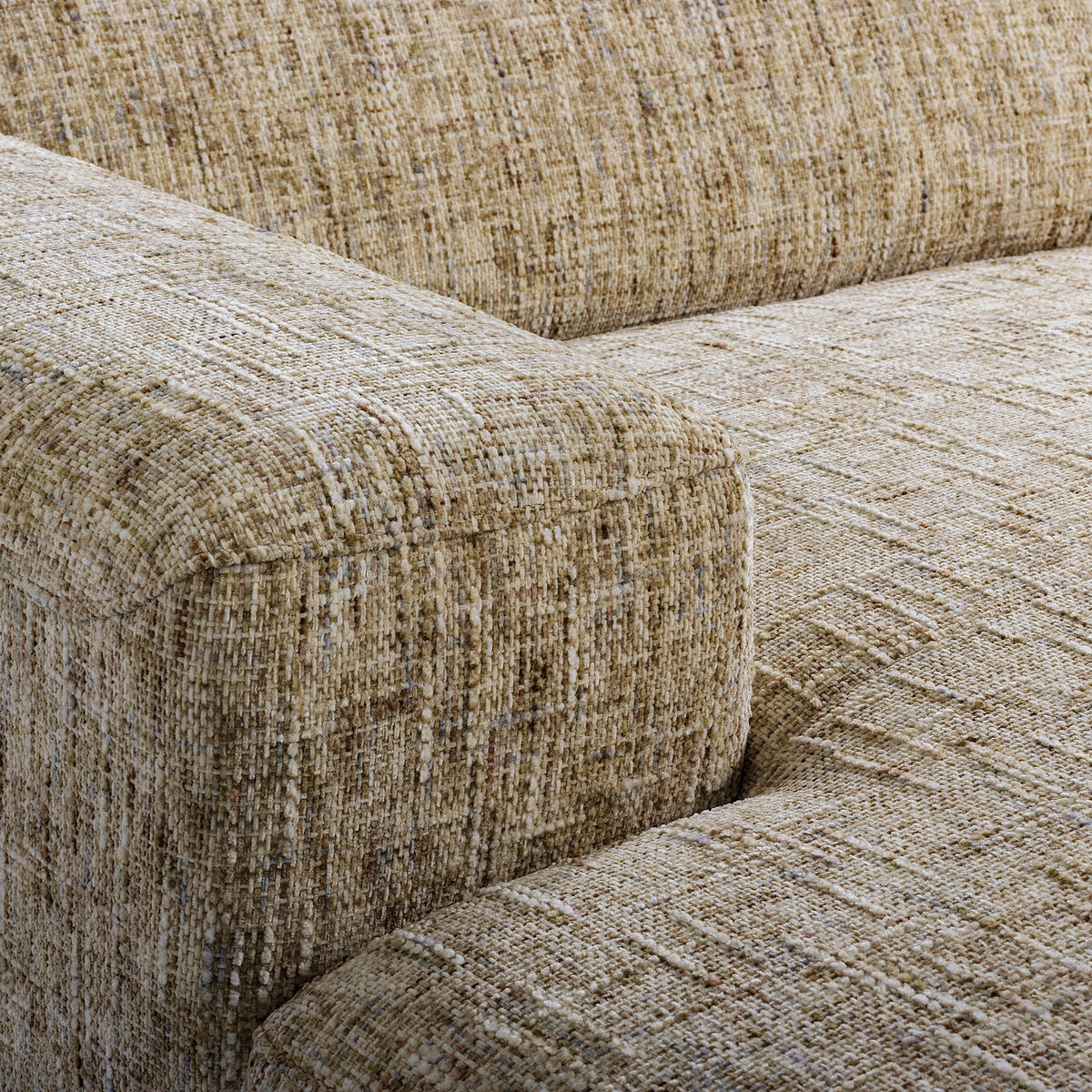 ECKSOFA PORTLAND in Struktur Hellbraun Kopfteilverstellung  187/295 cm  - Chromfarben/Hellbraun, Design, Holz/Textil (187/295cm) - Livetastic