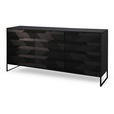 SIDEBOARD Schwarz  175/86/40 cm  - Schwarz, Trend, Holz/Metall (175/86/40cm) - Ambia Home