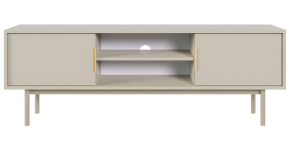 LOWBOARD Viva in 154/53,5/39 cm - Kaschmir/Goldfarben, Design, Holzwerkstoff/Metall (154/53,5/39cm) - Xora