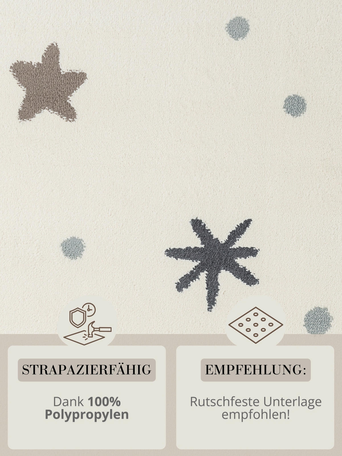 KINDERTEPPICH 160/235 cm Adventures Stern  - Multicolor/Creme, Design, Kunststoff/Textil (160/235cm) - Hanse Home