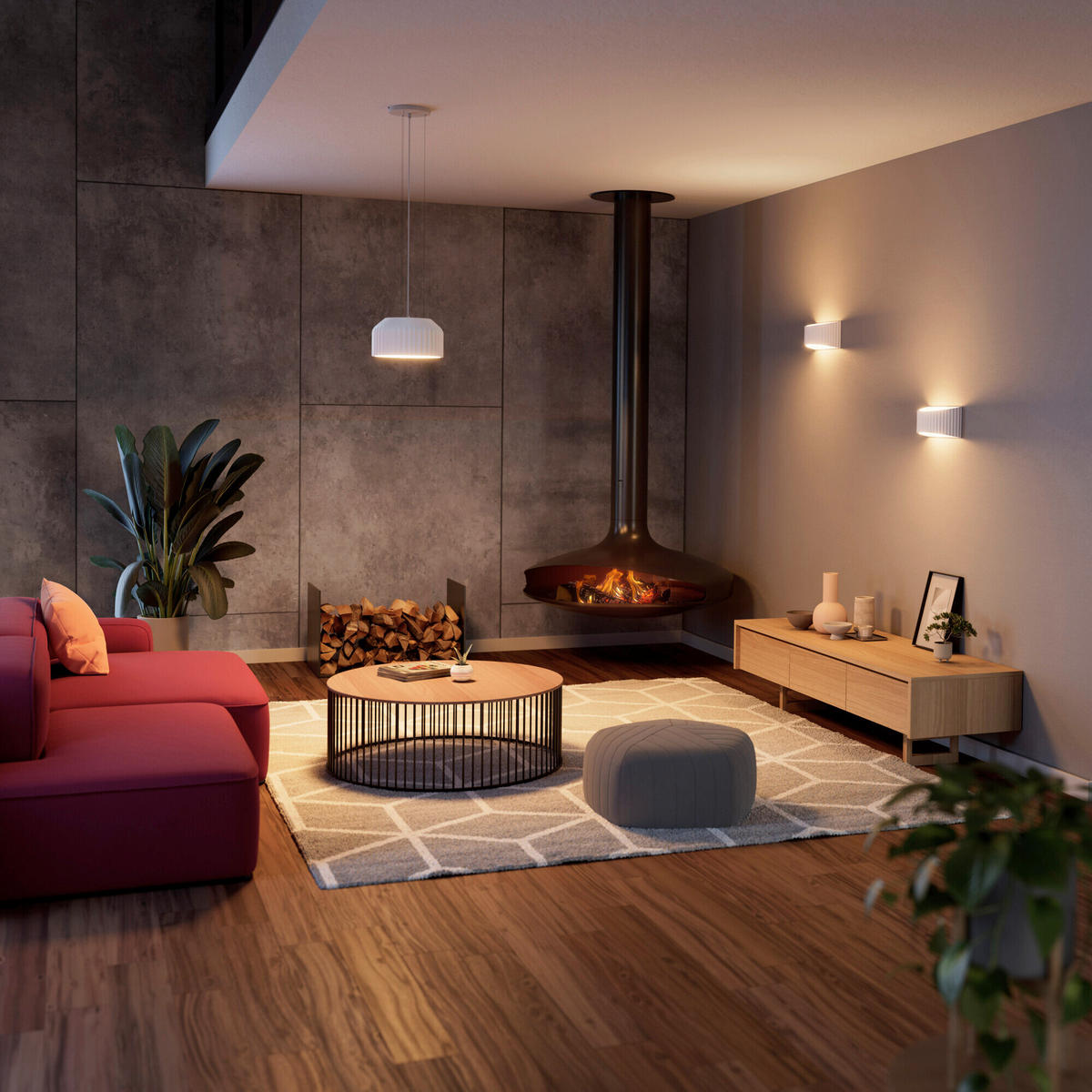 WANDLEUCHTE 29/11,8/15 cm   - Weiß, Basics, Stein (29/11,8/15cm) - Osram