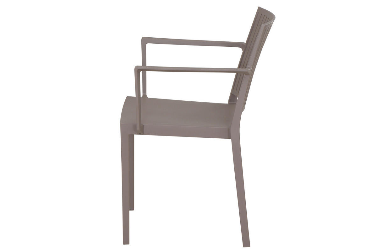 GARTENGARNITUR 3-teilig Stahl  - Taupe, Basics, Kunststoff/Metall (80/80/80cm) - Siena Garden