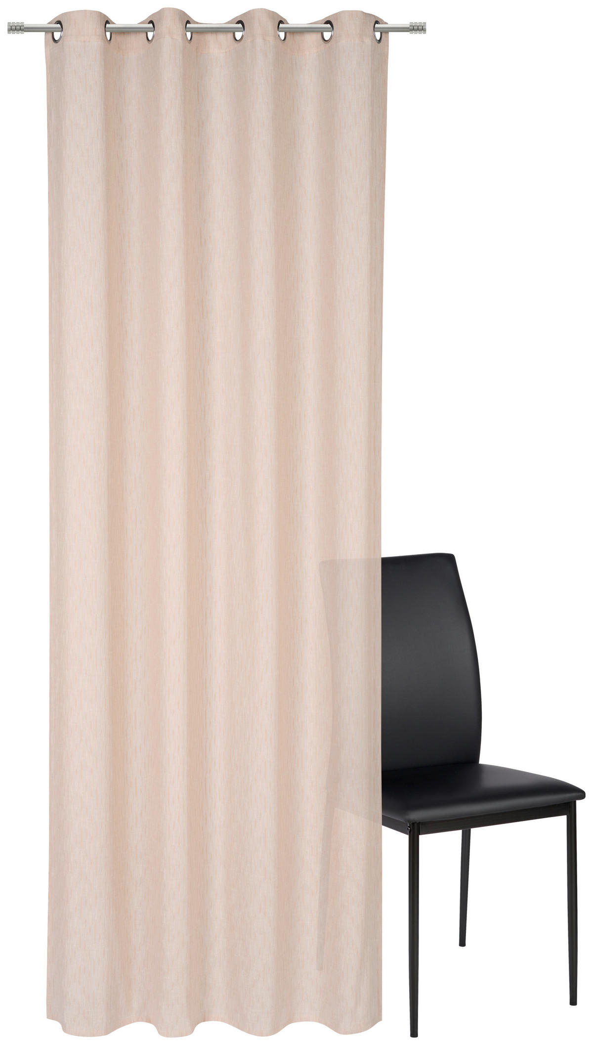 ZAVESA Z OBROČKI  pol prosojno   140/280 cm  - bež, Trendi, tekstil (140/280cm) - Esposa