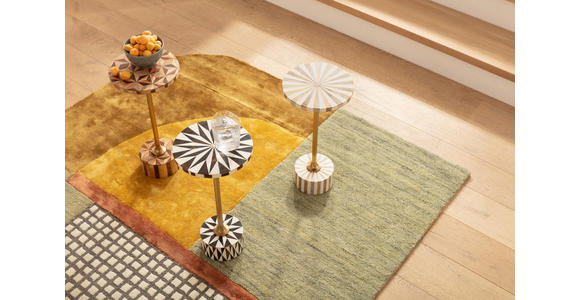 BEISTELLTISCH in Metall, Kunststoff, Holzwerkstoff 25/25/50 cm  - Goldfarben/Weiß, Design, Holzwerkstoff/Kunststoff (25/25/50cm) - Ambia Home