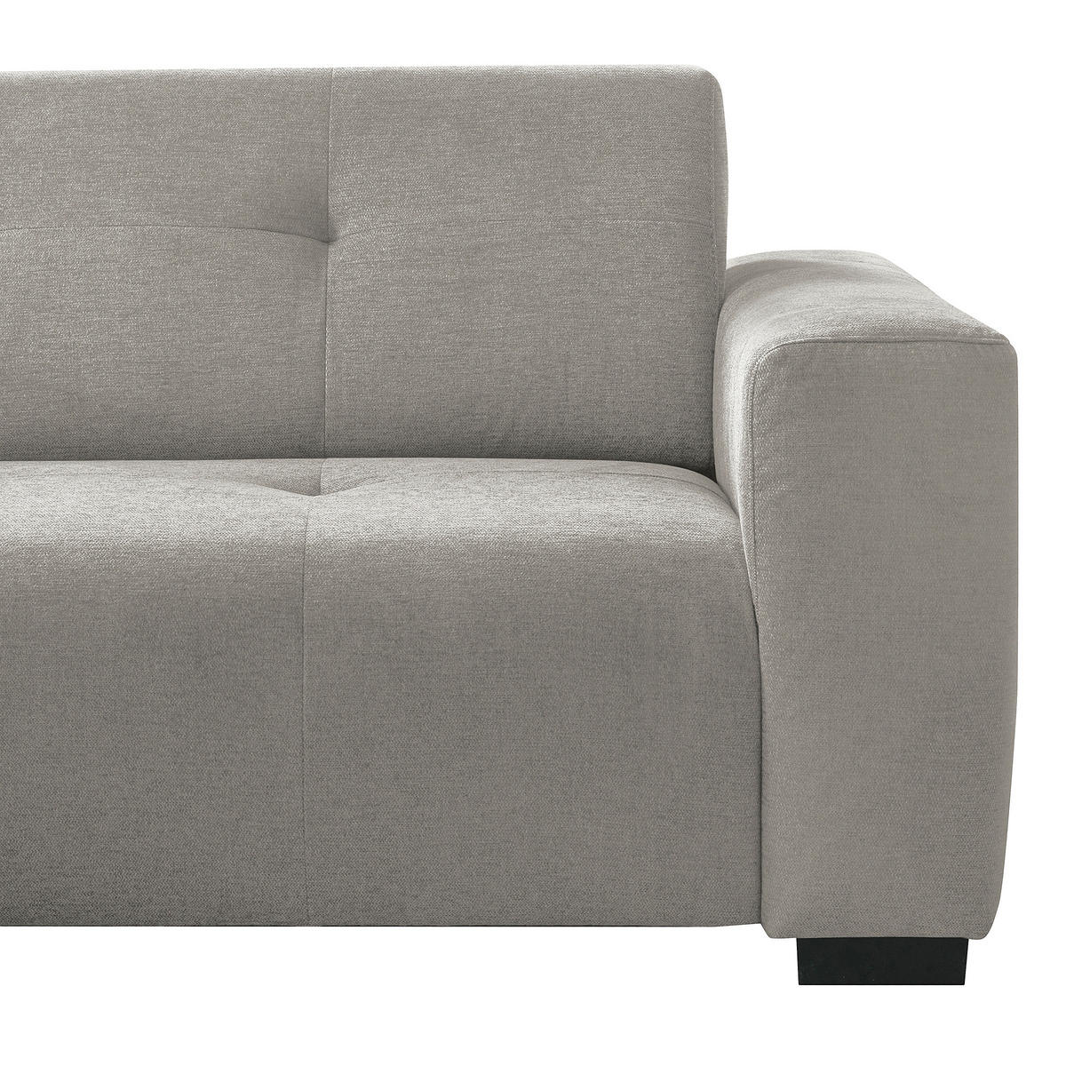 ECKSOFA AUSTIN Hellgrau Flachgewebe Sitztiefenverstellung  - Hellgrau/Schwarz, Design, Kunststoff/Textil (169/286cm) - Livetastic