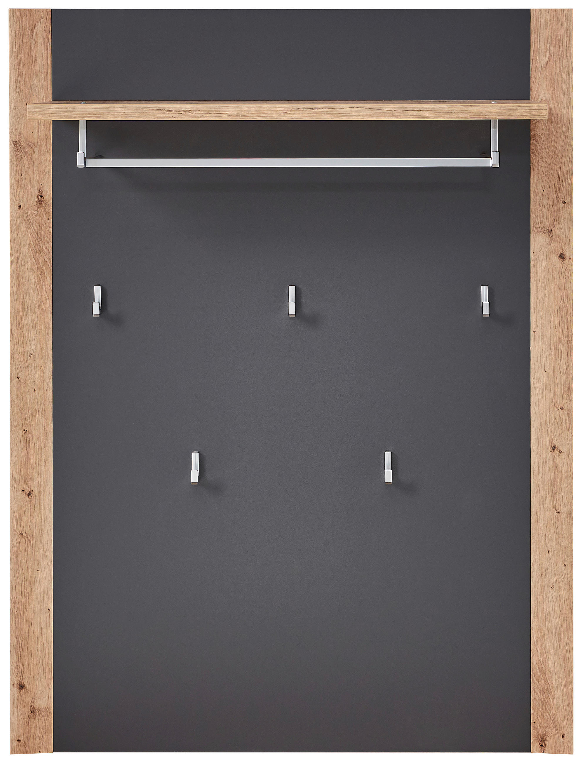 GARDEROBNI PANEL - barve grafita/hrast artisan, Design, leseni material (86/114/30cm) - Xora