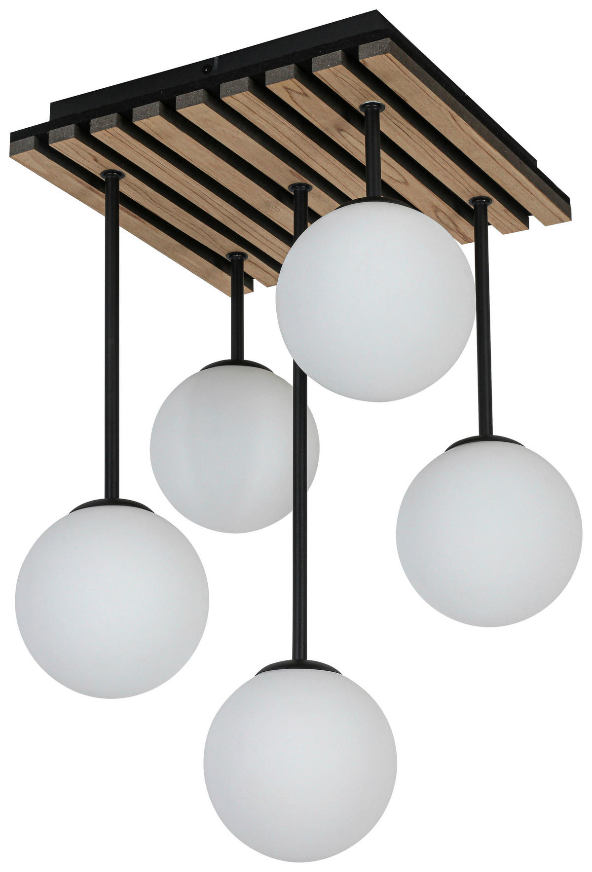 HÄNGELEUCHTE 38/39/59 cm   - Eichefarben/Schwarz, Trend, Glas/Holzwerkstoff (38/39/59cm) - Collet's Monde