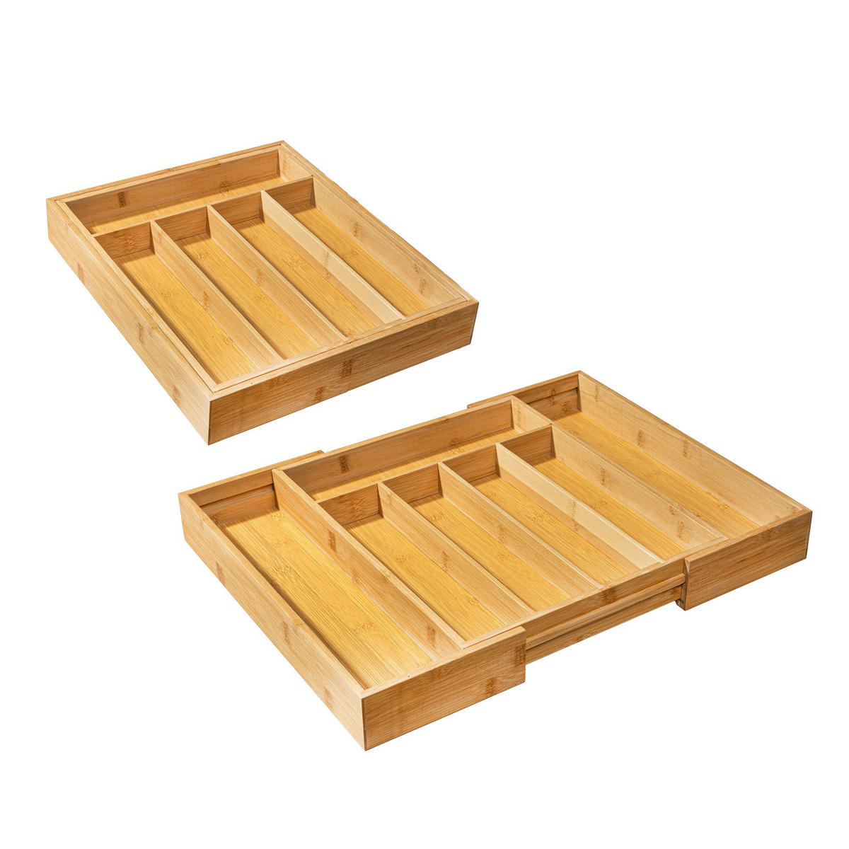 BESTECKSET  20-teilig  - Silberfarben/Naturfarben, KONVENTIONELL, Holz/Metall (31-48,6/5,5/37cm)