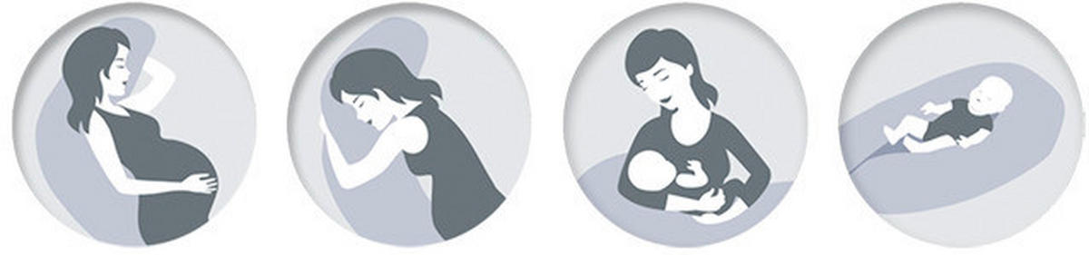 STILLKISSEN Komfort   - Hellgrau/Weiß, KONVENTIONELL, Textil (180/34cm) - Theraline