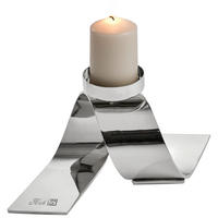 KERZENHALTER - Silberfarben, Basics, Metall (25/12/14cm) - Fink