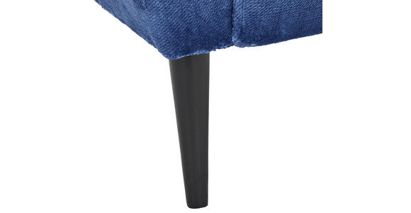 SESSEL Plüsch Blau    - Blau/Schwarz, Design, Holz/Textil (77/93/80cm) - Carryhome