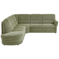 ECKSOFA Grün Flachgewebe  - Alufarben/Grün, KONVENTIONELL, Textil (273/253cm) - Beldomo Comfort