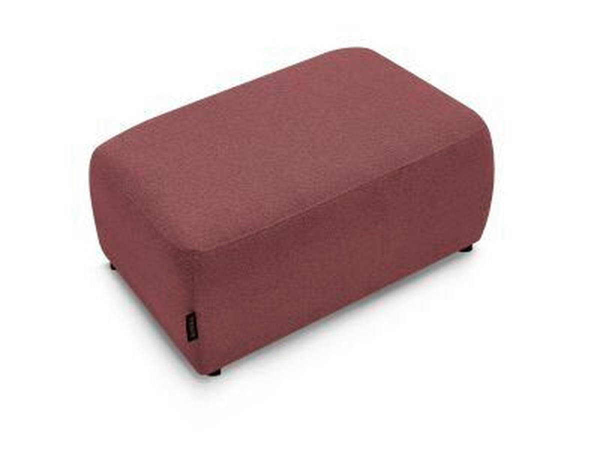 HOCKER ATILLA Flachgewebe Rot  - Rot/Schwarz, MODERN, Kunststoff/Textil (92/44/48cm)