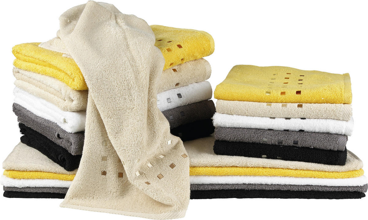 HANDTUCH QUATTRO Beige  - Beige, Konventionell, Textil (50/100cm) - Esposa
